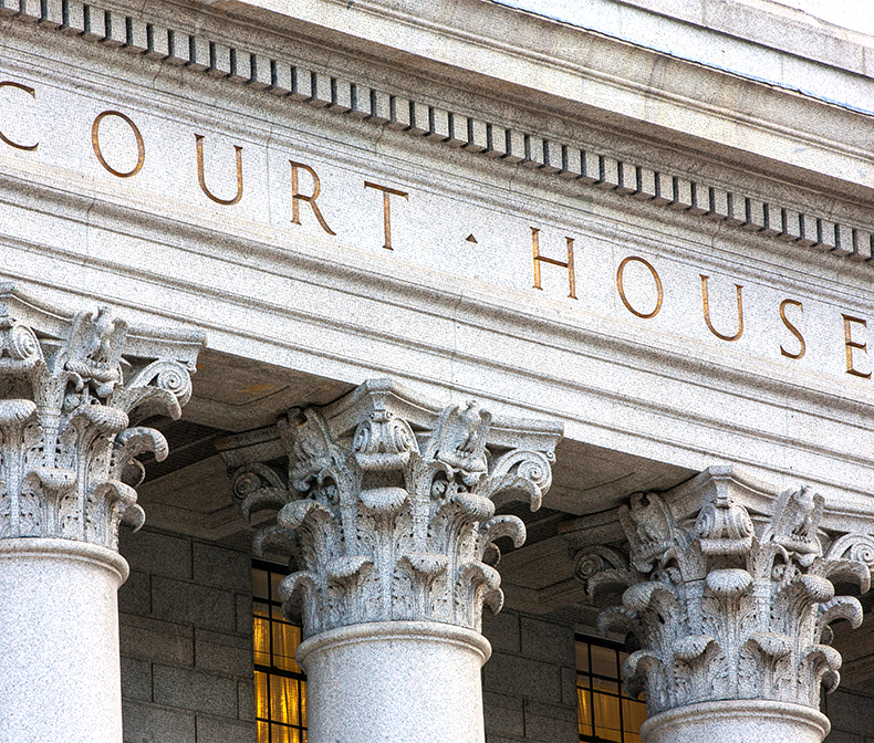 Columns of a court house