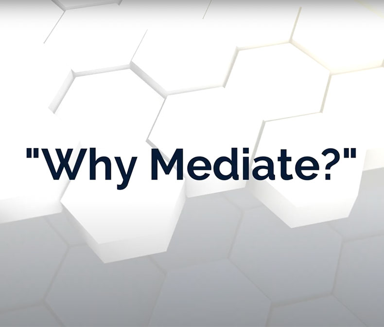 Video Screen with “Why Mediate?” headline