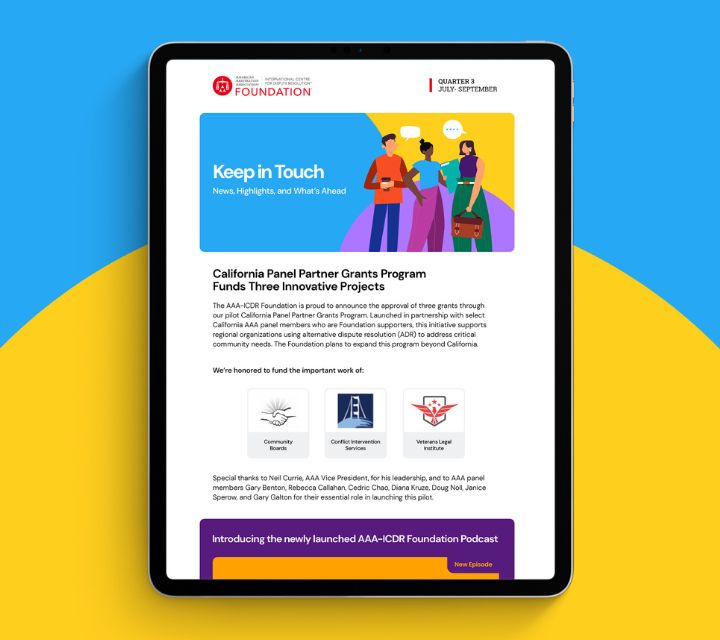 AAA-ICDR Foundation Q3 Update: Strengthening Communities through ADR